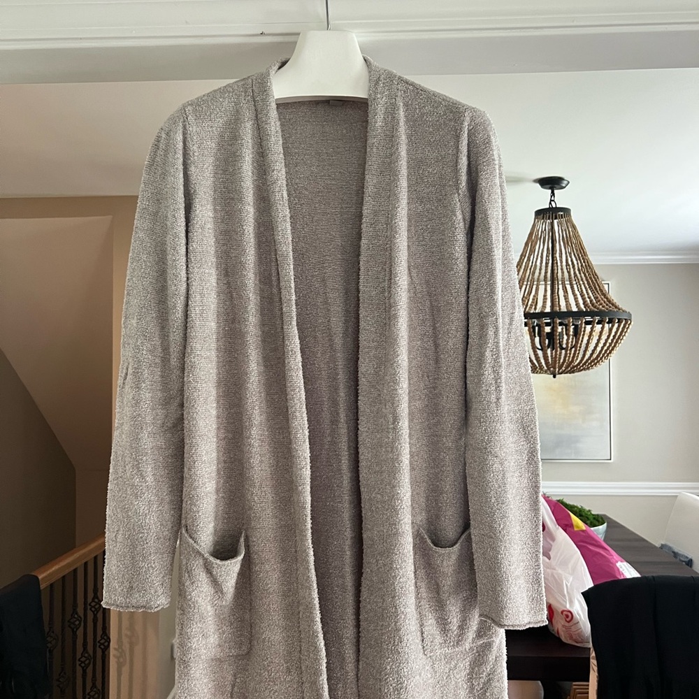 Barefoot Dreams Gray Teddy Jacket Cozy and Versatile
